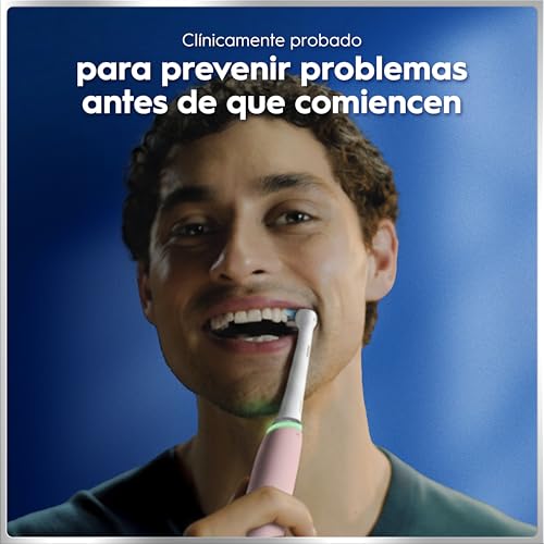 Miniatura 3 de Oral-B Io 6n Cepillo De Dientes Eléctrico Con Mango Recargable, 2 Cabezales Y Estuche De Viaje, Diseñado Por Braun, Regalos Originales Para Mujer Y Hombre - Rosa
