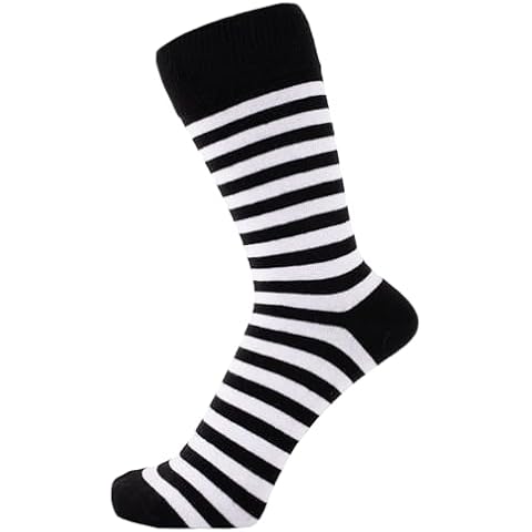 ZAKIRA Combed Cotton Striped Dress Socks Cover