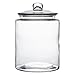 Restaurantware Glass Storage Containers - 1 Count 6 Liter Airtight Kitchen Canisters - Pantry Jars With Lids For Food - Clear Crystal Glass