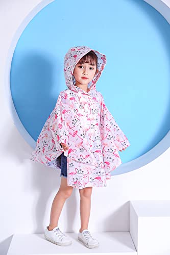 Image of Freesmily Kids Cute Raincoat Waterproof Rain Poncho Jacket Coat for Girls Boys