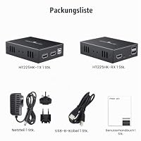 PWAYTEK HDMI KVM USB Extender Übertragung von 1080p HD Video über Cat5e/6 Ethernet Kabel 50m (164ft) für Maus- und Tastatursteuerung Fernbedienungssignale (Schwarz) – Ansicht 7