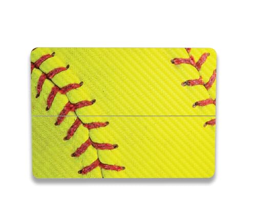 Image of MightySkins Carbon Fiber Skin Compatible with Microsoft Surface Laptop Studio 2 (2023) Full Wrap Kit - Softball Closeup | Protective, Durable Textured Carbon Fiber Finish | Made in The USA
