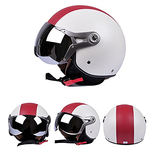 ★ FUNZIONE E MATERIALE ： Sistema di ventilazione / fodera che assorbe il sudore / fibbia rapida / antiriflesso / design della testata del palo, il corpo del casco è realizzato in ABS e il guscio esterno è in pelle PU, schiuma ad alta densità, struttura interna asciutta e confortevole .