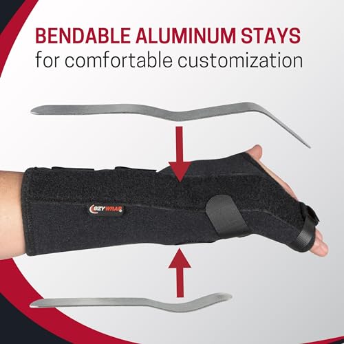 Ezy Wrap The Boxer Orthosis Orthopedic Hand & Wrist Brace | Wrist Brace for Women & Men | Wrist Support Strap for Sprain, Wrist Sleeve, Metacarpal Brace | Regular | Right | (Single/Black)