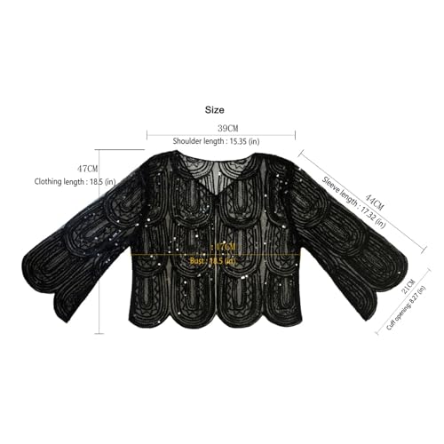 Sequins Flapper Shawls Wrap for 1920s Prom Wedding Party Beauty Scarf Blingbling Sequins for Evening Dress3