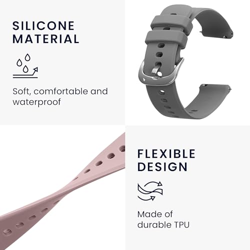 kwmobile 2X Sportarmband kompatibel mit Huawei Watch GT5 41mm / GT5 Pro 42mm / Watch GT4 41mm Armband - Fitnesstracker Band Set aus TPU Silikon