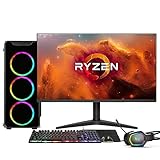 PC Gamer Completo AMD Ryzen 7 5700G, Gráficos Radeon VEGA 8, 16GB DDR4, SSD 512GB, Fonte 500W, Monitor 21.5' 75Hz, 3green Force - 3F-016