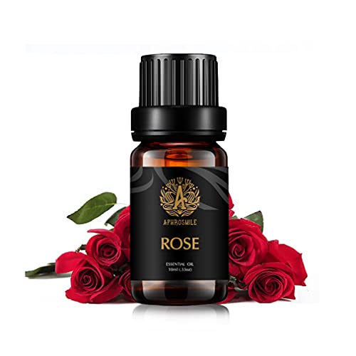 Aromaterapia Olio essenziale rosa, 100% puro rosa olio essenziale profumo per diffusore, umidificatore, massaggio, grado terapeutico olio profumato rosa per casa 0,33oz-10ml