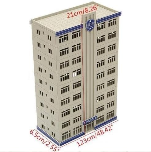 EatingBiting（R） DIY 1:150 Outland Models Police Railway Department Building Scene N Scale Models for Sand Table Garden Micro Landscape Ornaments Decor image 4