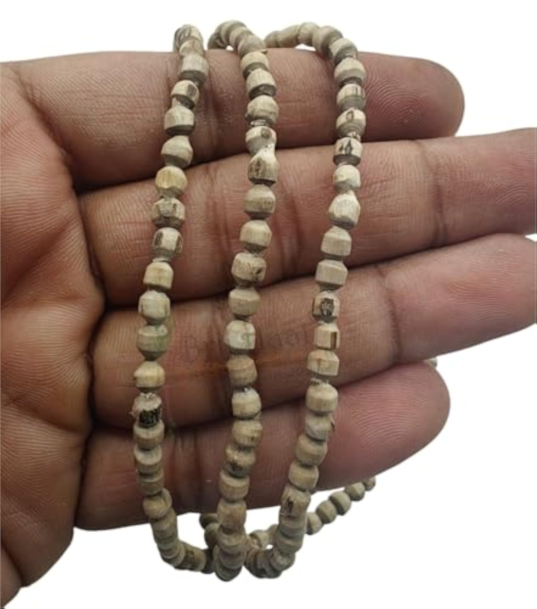 Tulsi Kanthi Mala Necklace, Brown, Religious Certified