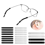 BOUBADE Silicone Eyeglasses Temple Tips Sleeve Retainer, Anti-Slip Elastic Comfort Glasses Retainers For Spectacle Sunglasses Reading Glasses Eyewear, Eyeglass Ear Hook, Sport Eyeglass Strap