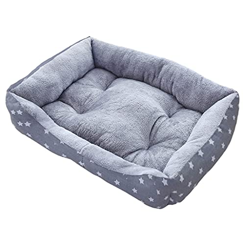 Baoblaze -Hundebetten Weiche Haustierbettwäsche Winter Warmes Schlafbett Hausnest für kleine mittelgroße Hunde Katze, Grauer Stern L