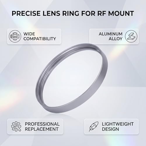 Anillo de lente aqxreight de aluminio plata resistente para objetivos RF 2