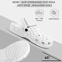 Clogs for Men | Adjustable Back Strap Stylish Non-Slip Walking Casual Sandals | Waterproof & Everyday Mules Flip-Flop For Men's & Boy's (White, UK Footwear Size System, Adult, Men, Numeric, Wide, 11) gallery image