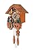 Kintrot Cuckoo Clock for Wall, Handcrafted Wooden Traditonal Black Forest Chalet Clock with Cute Singing Bird, Rotating Waterwheel,Squirrel,Deers and 12 Melodies