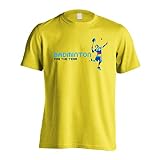 [アートワークスコウベ] バドミントン Tシャツ 半袖 練習着 ドライ ポリゴンシルエットのバドミントン ユニセックス L イエロー