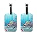 Produktbild WINCAN Gepäckanhänger (Sortiert, 2 PK),Meerjungfrau Delphin schwimmt ihre Beste FreundinGepäckanhänger, Kofferanhänger für Rucksäcke