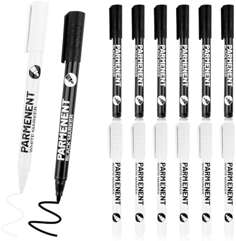 Stylo Blanc,12 Marqueurs Permanents,Imperméable Et à Séchage