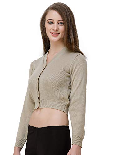Image of Women Winter Wear V-Neck Full Sleeves Regular Fit Woollen Blouse