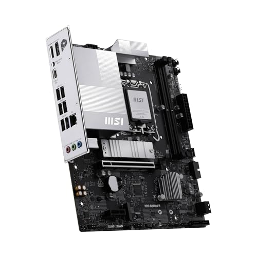 Image of MSI PRO B860M-B Motherboard, mATX - Supports Intel Core Ultra Processors (Series 2), LGA 1851 - Direct 6 Phases, DDR5 Memory Boost (9066+ MT /s OC), PCIe 5.0 x16, M.2 Gen5, 5G LAN
