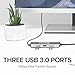 Plugable USB-C Hub 7-in-1, Driverless USB C Hub Compatible with Mac, Windows, Chromebook, USB4, Thunderbolt 4, and More (4K HDMI, 3 USB 3.0, SD & microSD Card Reader, 100W Charging)