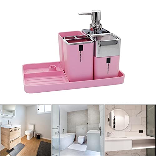 5xBathroom Accessories Set Gift Set Toothbrush Holder,Toothbrush Cup Pink