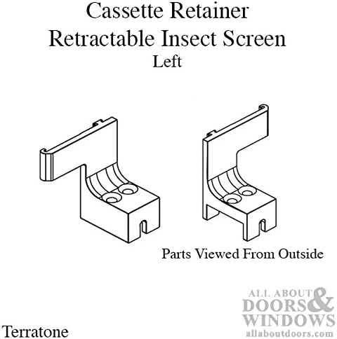 Cassette Retainer w/Screws - Insect Screen Retractable - for Andersen ...