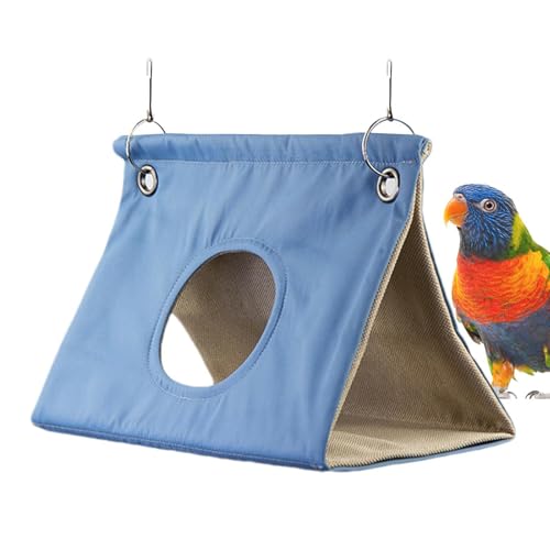 Bird Hammock ? Soft Fabric Hanging Nest Breathable Hideaway Design | Parrot Cockatiel Conure Sleeping Hut Snuggle Cave Bird Bed 
