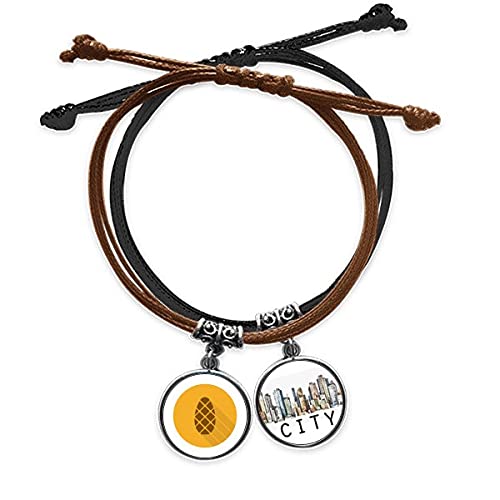 Bracelet corde orange Thanksgiving et cuir Sidi aux finitions soignées pour homme élégant