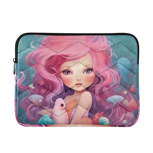 Funda para portátil rosa sirena 13-14 pulgadas miniatura 1