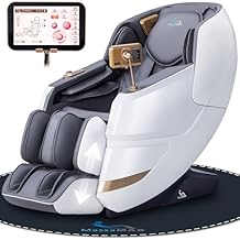 MassaMAX MT339 4D Massage Chair, Full Body Shiatsu Recliner with Electric Extendable Footrest, Zero Gravity, SL Track, Deep Yoga Stretch, 22 Modes, AI Voice Control, Foot Rollers, and Heating White