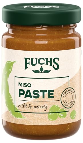 Fuchs Gewürze - Miso Würzpaste | Mild-würzige Paste mit natürlichen Zutaten, mit 26% Sojabohnen | Umami-Geschmack für Miso-Suppen, Saucen und Dressings | 100 g in wiederverschließbarem Glas