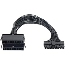 2 Pack 24 Pin 20+4 Dual Multiple PSU Power Supply Cable Splitter Adapter 1 Feet 18AWG for ATX Motherboard Extension Kit