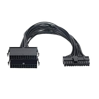 24 Pin 204 Dual Multiple PSU Power Supply Cable Splitter Adapter 1 Feet 18AWG for ATX Motherboard Extension Kit