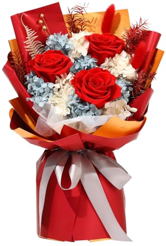 Forever Flowers for Delivery, Preserved Red Rose Bouquet, Birthday Gift