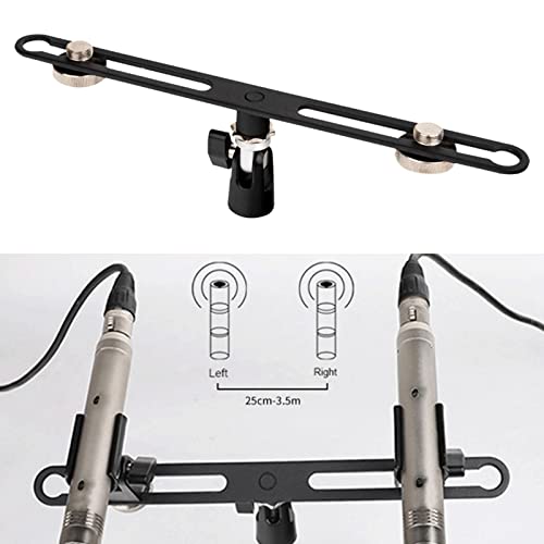 Barre de microphone stéréo pour 2 micros avec vis de réglage 5/8 pouces - 6