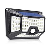 QWOO Solar Lights Outdoor 66 LED Waterproof Motion Sensor Lights Wireless Security Wall Lights Solar Motion Powered Night Lights for Front Door,Backyard, Garage,Porch,Deck, Driveway