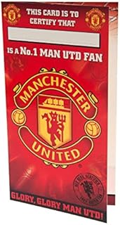 Manchester United F.C. Happy Birthday Card, Manchester United Birthday Card, Man U Birthday Card, Manchester United FC Birthday Card, Man U Football Club Bithday Card, Multi, 9 x 5, UTTA2657_1