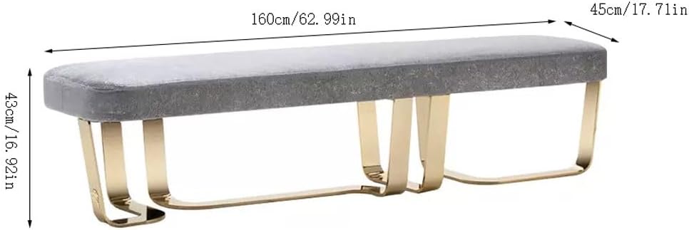 Foot Stools Ottoman Shoe Bench Minimalist Shoe-Changing Stool, Bedside Stool, Bedroom Bedside Stool, Bedside Stool, Home Master Bedroom Bench Shoe Changing Stool(L160cm)