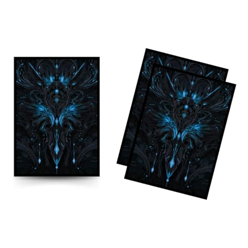 Trading Card Sleeves – 100 Count – Textured Matte Art Back & Clear Front (66 x 92 mm) – Fits Standard Cards, MTG, Sports & Collector Decks｜Frostbound Arcana