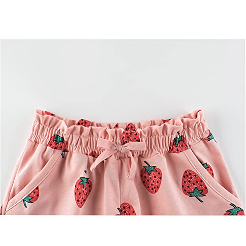 Toddler Girl Summer Knit Shorts with Pocket, 2 Pack Baby Pull-On Soft Active Shorts2