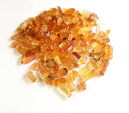 Natural Imperior Topaz Gemstone Rough | Gemstone Raw Crystals | Loose Gemstone Sticks Minerals Size 6-15 Mm 10 Piece Gemstone [Gsku-29] #TOP5