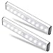 Motion Sensor Closet Lights, MOSTON 10 LED Wireless Under Cabinet Lighting with Built-in Rechargeable Battery, Stick-on Anywhere Magnetic Night Lamp for Cupboard Cabinet Kitchen Stairs