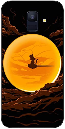 Compatible with Samsung Galaxy A6 (2018) | A600 Drag'on Cool Ball Go'ku 117 Phone Case Soft Slim Protective Silicone Phone Cover Black