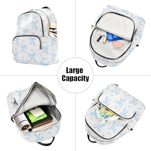 Image of Bow Quilted Backpack Purse for Women Fashion Small Backpack M | Shoulder Bag Travel Casual Daypack