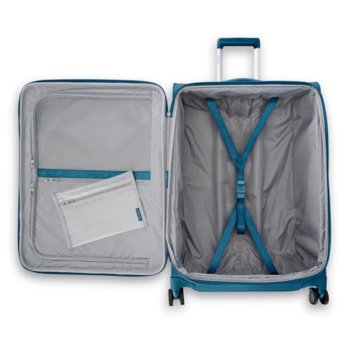 Image of Samsonite UpLIFT Lightweight Large Checked Softside 3-Piece Luggage Set with Spinner Wheels - Expandable - Airline-Approved, Polyester Soft Suitcase for Ultra Light Travel - Cerulean Blue