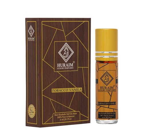 Image of TOBACCO VANILA 6 ml. ROLL ON ATTAR | HURAIM Brand | Tobacco presence mixed with sweet vanilla Warm, spicy. Feels luxurious, cozy, and perfect. Heavy Projection-Long Lasting