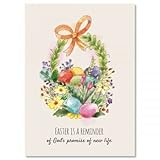 Easter Egg Basket Greeting Cards -  Set of 8, Envelopes Included, Inspiring Holiday Message, Great...