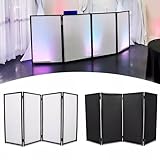ECOTRIC Portable DJ Facade Booth Foldable Cover Screen with White/Black Facade+Cloth Frame Booth Steel +Travel Bag Case Projector Display Scrim Panel with Folding