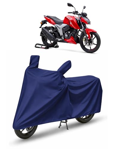 Image of KARKING Bike /SCOOTY Cover for TVS Apache RTR 160 with Side Mirror Pocket & Buckle Belt | HIGH Material Quality | Weather Resistant